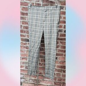Women's H&M Skinny Fit Plaid Pants 34R